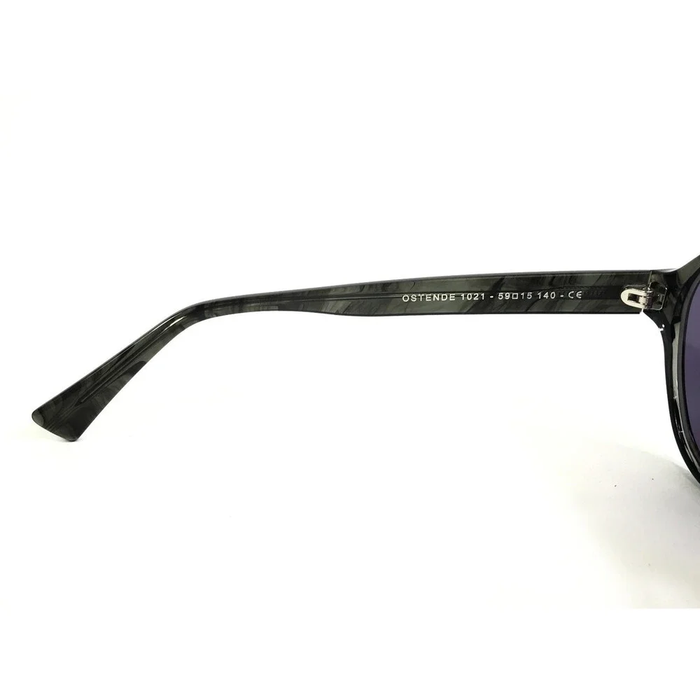 Jean Lafont Sunglasses OSTENDE 1021 Shiny Gray Tortoise Frames w/ Purple Lenses